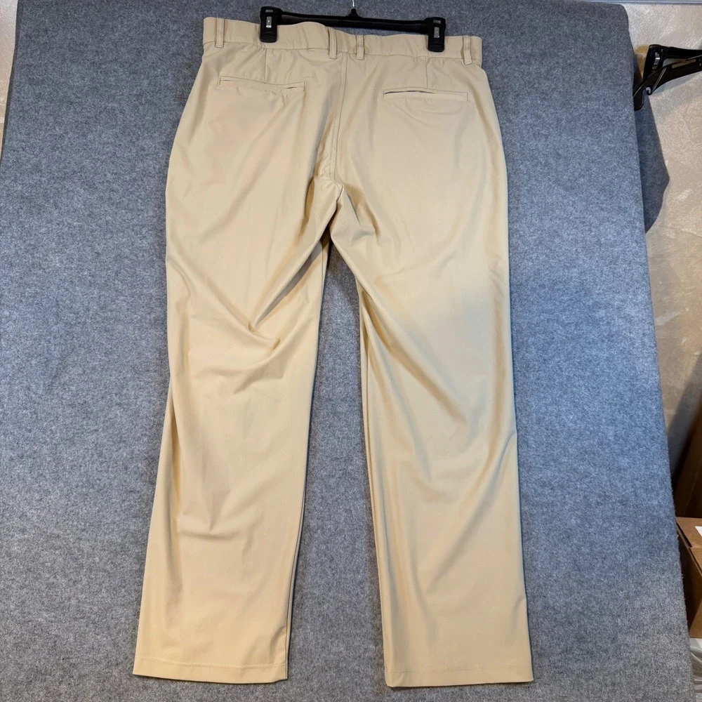 MAELREG Proflex Golf Pants Mens 36x30 Khaki Tan Stretch Athletic Performance